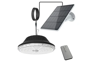 4 Modes Motion Sensor Solar Pendant Lamp 120led Solar Shed Light With Remote Control for Indoor Outdoor Gazebo Patio Yard