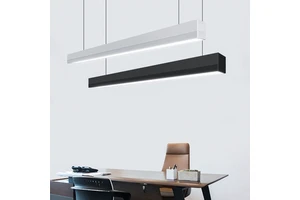 DLC SAA 4ft 8ft UGR 19 Switch Control Color Temperature Full Spectrum 0-10V DALI Dimmable 24VDC LED Linear Pendant Light