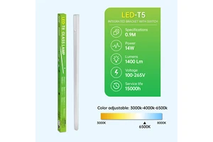 T5 Integrated Batten Switch IP65 Waterproof Energy Saving Wide Voltage PC LED Linear Light 5W-18W ETL Certified Warehouse Indoor