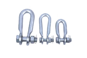 Factory Price U-Shackle Ring Power Link Fittings U Type Clevis Shackle Hot Dip Galvanized Shackle for Overhead Lines