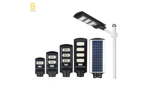 30W 60W 90W 120w Ip65 All in One Solar Street Light Lithium Battery Outdoor Street Light Solar Pole