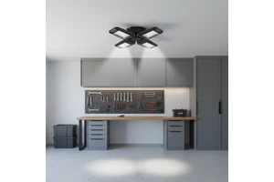 Foldable Cold White Plastic LED Garage Light 120W E27 6500K LED Work Light