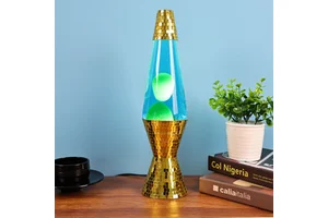 New Arrival Glass Wax Lamp 30W Bottle Aluminum Base Night Light Clear Liquid Mini Rocket Table Light Custom Lens lava Lamp