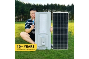 Wholesale Custom Energy Saving Outdoor Lighting Garden IP65 Waterproof 100W 180W 240W All in One Solar Led Street Lights