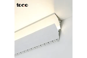 Ceiling-Free Aluminum Channel LED Linear Light for Living Room Gypsum Line Inner Corner Downward Upward Reflective Lighting