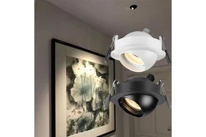 7W Modern Aluminum Embedded LED Tube Cob Chip Tilt Angle Design Dimmable Mall Corridor Sidewalk Path Art 2 Wires