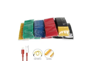 580pcs Heat Shrink Tube Kit Thermoresistant Electrical Cable Insulation Sleeves Heat Shrink Wrapping Kit Wire Protection Set