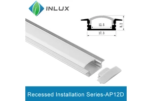 Recessed Installation Series Aluminum Profile groove for LED Linear Light LED Strip Light INLUX AP12D