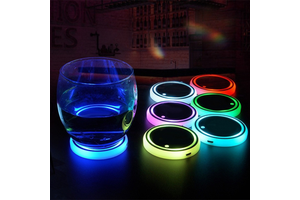 New LED Cup Holder Light Mats Bottle Atmosphere Light Backlight Lamp LED Cup Colors Holder Pads Party Tableware and Decorations