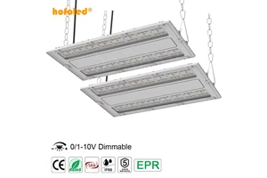 DALI 0-10V Dimming LED Linear Suspension High Bay Light Low UGR Hanging Linear Light for Workshop Garage Ceiling Lighting