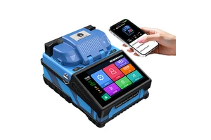 KaiTeng K6 High-Precision 6 Motors ARC Fiber Optic Fusion Splicer 5-inch Touch Screen Single Mode Welding Machine FTTH