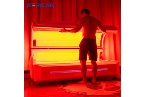 Merican Full Body Red Light Therapy Bed LED Infrared for Weight Loss Body Contouring Wellness Device