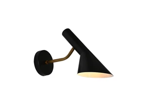 Top Sale Hotel Corrior Villa Hallway Black Aluminum Cone Slanted Lampshade Led Wall Lamp