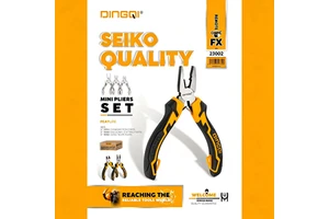 DINGQI 3-Piece Mini Pliers Set 5-Inch Compact Electrician/DIY Hand Tool Kit with Non-Slip Handles Combination-Diagonal-Long Nose
