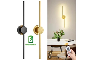 Free Linear Wiring LED Strip Bedside Lamp 180 Degree Rotating Mural Light Charging Wall Light for Bedroom Bed Unique Wall Lamps