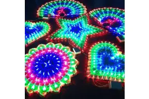 Led Lantern Peacock love Lamp Star Sun Flower Heart-shaped Christmas Balcony Home Wedding Props Party Decorative Lamp