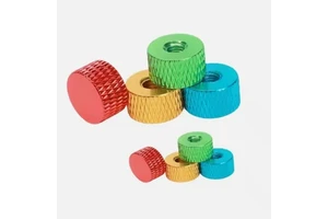 Knurled Thumb Nuts With Knurled Anodized Color For Computer Industry Control System Equipment
