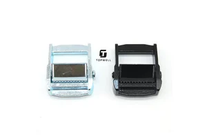 Custom 38mm 1.5" Multi-Finish Zinc Plated and Black Coated Steel Webbing Hardware Accessory Cam Buckle