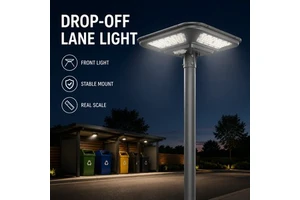 Modern Square LED All in One Solar Street Light Iron Material Anti-Glare Photocell Timing Control for Villa Resort Garden