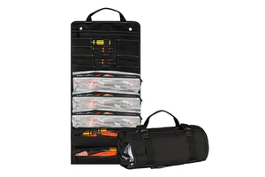 Custom Logo Heavy Duty Electrician Roll Up Tool Bag Organizer Portable Hardware Tool Roll Bag
