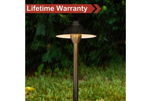 G4 12V Multilayer Outdoor LED Garden Light Low Voltage Warm White 2700/3000K CCT IP55 Solid Brass Landscape DC Power Supply