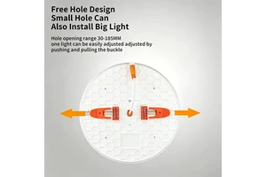 Adjustable Cutout LED Panel Light Frameless Recessed Downlight Square Round Ceiling Lamp for Home