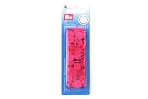 Prym Sewing Accessories Colorful Plastic Pink Sew on Snap Button Fasteners Press for Clothes