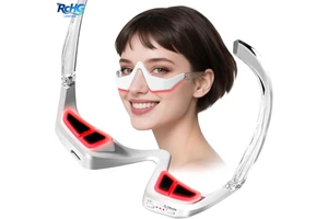 Red Therapy LED Eye Lift Wand 650nm Microcurrent Vibration 3D Contour Dark Circle USB Recharge 3 Mode Home Office Use OEM Gift
