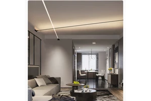 Factory Price Linear Light Pendant Cut Free Minimalist Style Decorative Residential Use IP33 Rated Dimmable 3-Year Warranty High