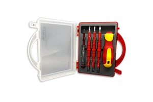 Professional Industrial 5 in 1 Insulated Screwdriver Set with Voltage Tester Magnetic Tip Electrician Tool for Live Wire Repair