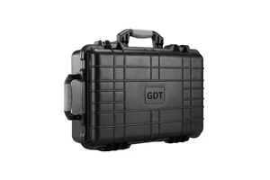 Large Black IP67 Waterproof Plastic Toolbox with Telescopic Handle Wheels Portable for Professional Storage & Easy Transport