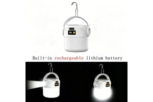 Portable Hanging Camping Light Built-in Lithium Battery USB Charging Digital Screen Tent Lamp Outdoor Camping Emergency Lighting
