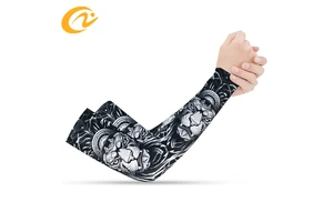 Custom 2025 Factory Hot Selling Unisex Breathable Windproof Cool Sleeves Seamless 4-Way Stretch Lion Pattern Sets Sleeves