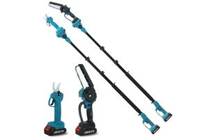 Electric Garden Set Telescopic Extendable Rechargeable Battery Powered Cordless Pole Saw Pruner