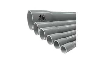 UL 651 Listed Sunlight Resistant Schedule 40 Rigid PVC Conduit Pipe Fitting Electrical Plastic Tubes Underground Wire Conduit