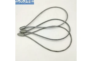 Stainless Steel Wire Rope Assembly Lanyard Thimble Eye Loop End Safety Cable Fitting Fire Resistant Silver Bright Customizable