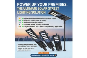 IP65 Integrated Solar Street Light Outdoor Waterproof Solar Street Light with Intelligent Human Motion Sensing High Brightness