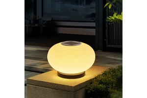 Solar-Powered Outdoor Waterproof IP65 LED Courtyard Column Headlight Villa Fences Gates Modern Minimalist Style Light Lighting