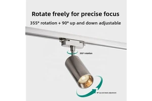 Foldable LED Track Grille Light Bauhaus Industrial Style Adjustable Spotlight Linear Track Flood Light for Commercial Shop Store
