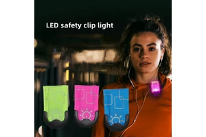 USB Rechargeable LED Reflective Safety Light Clip-On ABS Silicone Material Packaged Bag for Reflective Sports Entertainment