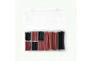 Heat Shrink Tubing Sleeves 225pcs PE 2:1 Shrink Ratio 0.8-6.4mm Inside Diameter Kit for Wrapping and Protecting Cables