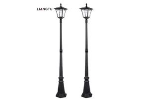 New Design Aluminum 30w Solar Pole Light Waterproof IP65 Outdoor Courtyard Road Solar LED Garden Light
