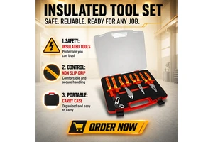 Professional VDE 1000V Insulated Electrician Tool Set 4PCS Combination Pliers Screwdrivers IEC 60900 OEM Manufacturer