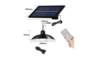 Solar Pendant Led Light Lamp Outdoor Shed Lights Dimmable Balcony Indoor Home Decoration Powered Courtyard Waterproof Warm White