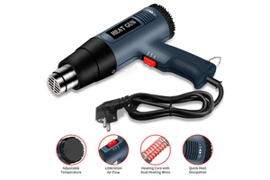 Adjustable Temperature Industrial Home 2000W Hot/Cold Air Heat Gun for Shrinking,Desoldering,Bending,Stripping and DIY Crafts