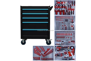 Mechanics Hard Case Tool Set 5 Drawers Tool Box with 352 Pcs Tools Sets Workshop Tool Cabinets Tools Trolley Repair Tool Set