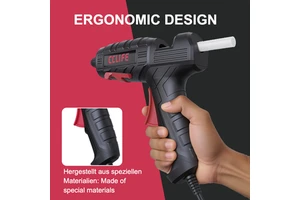 Professional 60W Hot Glue Gun for Art Projects Handicrafts & Home Maintenance 11.2mm Glue Stick Power Indicator Non-Slip Grip