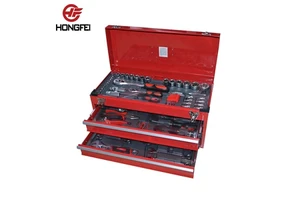 Home Complete Metal Toolbox with Tools