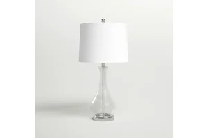 Modern Simple Irregular Glass Decorative Lamp Durable High-End Bedroom Bedside Table Decorative Ornaments with Plug