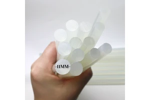 11MM Hot Melt Glue Stick for Glue Gun 27MM Long Transparent for Carton Bonding DIY Production of 20 Pieces/bag